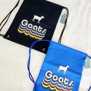 Two Draw String  Blue/Black  Backpacks